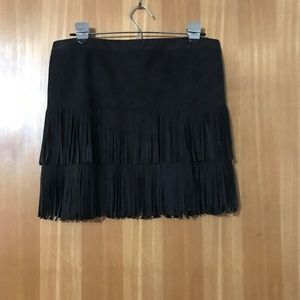 Suede, Fringe, Hollister Skirt